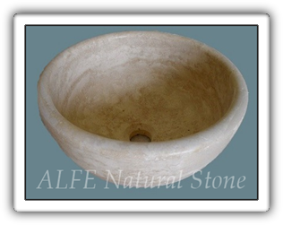 Beige Travertine Sink