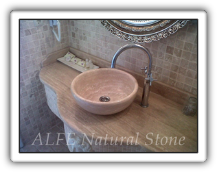 Travertine Sinks for Bathroom