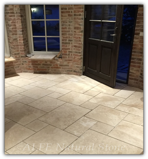 Filled Travertine Floor Tiles, pattern set