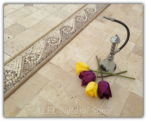 Travertine Mosaic Border & Pencil Borders