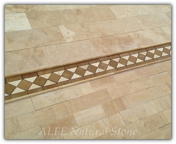 Travertine Mosaic Border & Pencil Borders 1