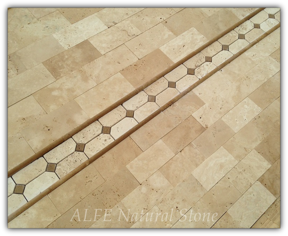 Travertine Mosaic Border & Pencil Borders 2