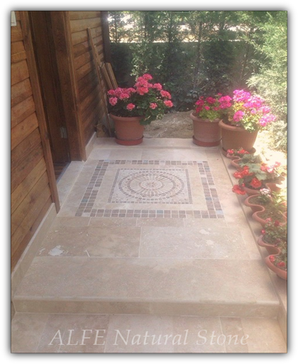 Travertine Medallion Floor