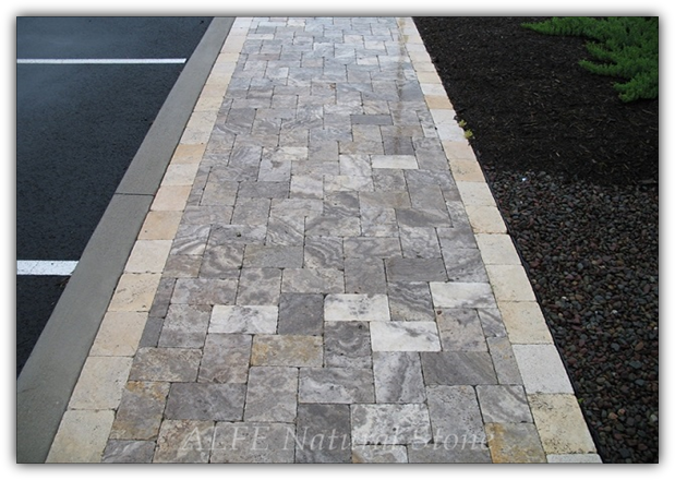 Travertine pavers for walkways