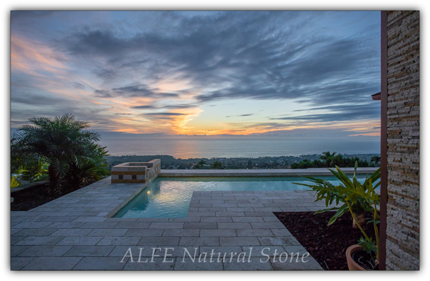 Travertine Pool Coping for pool areas