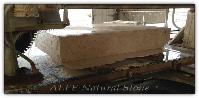 Travertine block