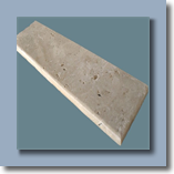 Classic Tumbled Travertine Skirting, bevelled